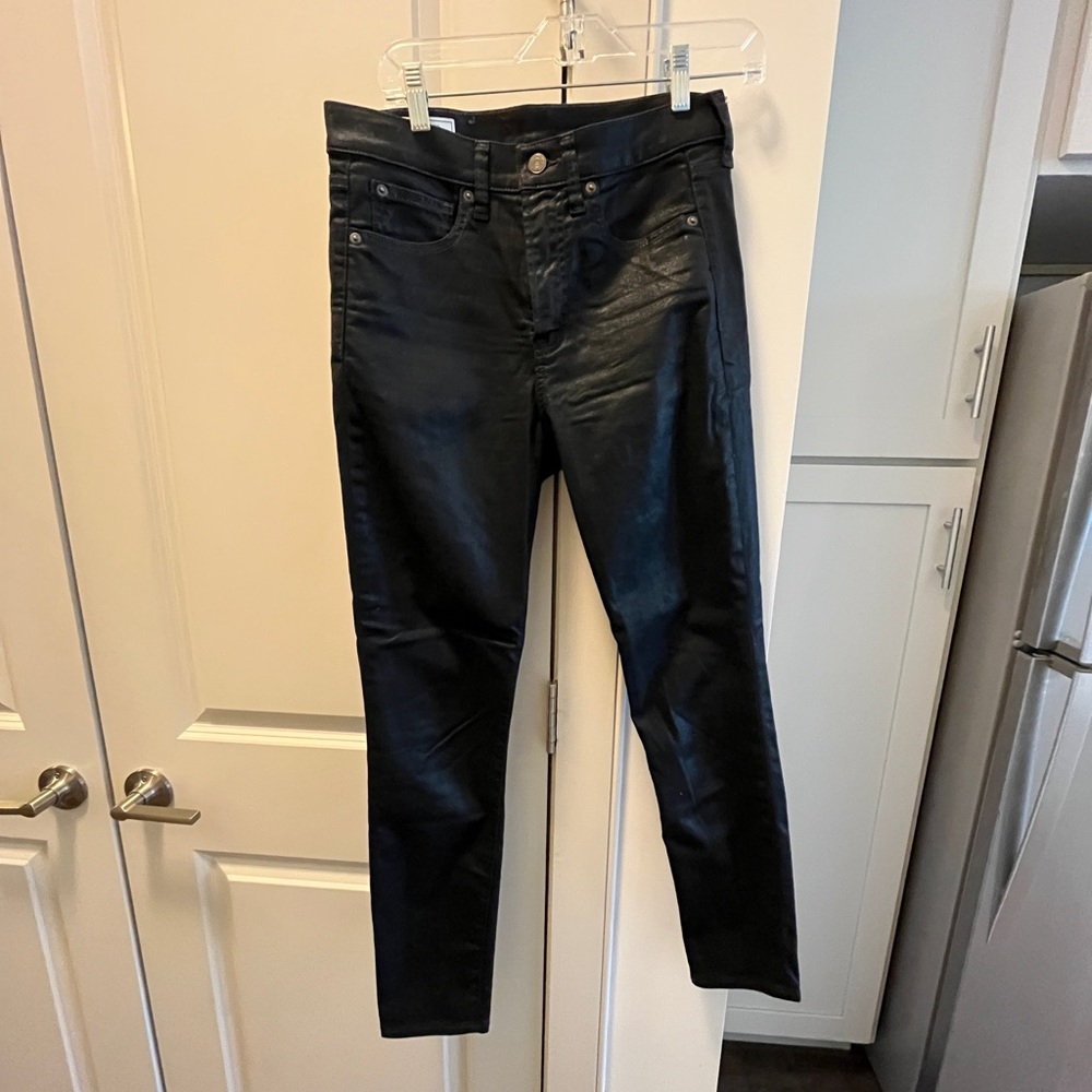 Waxed Black Jeans